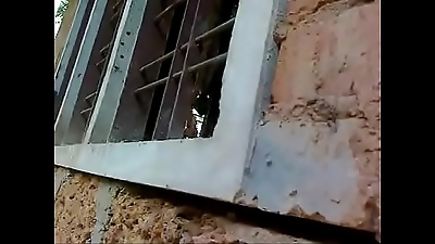 Indian young couple enjoying on godown