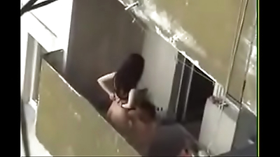 horny indian couples from mumbai fucking in balcony