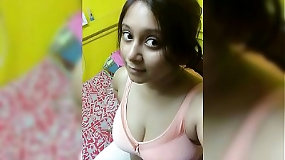 Savita Big Boob Desi Girl In Pink Bra And Panty